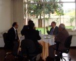 Presidente do Palmeiras, Della Monica no almoço na nossa sede em São Paulo